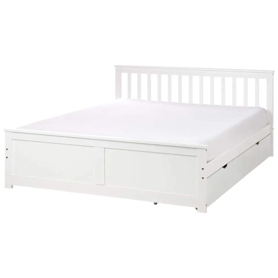 OLENDON - Bed met 2 lades - Wit - 160 x 200 cm - Dennenhout