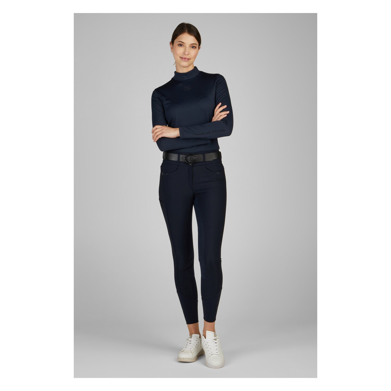 PIKEUR Selection Funktionsshirt mit Stehkragen  - navy