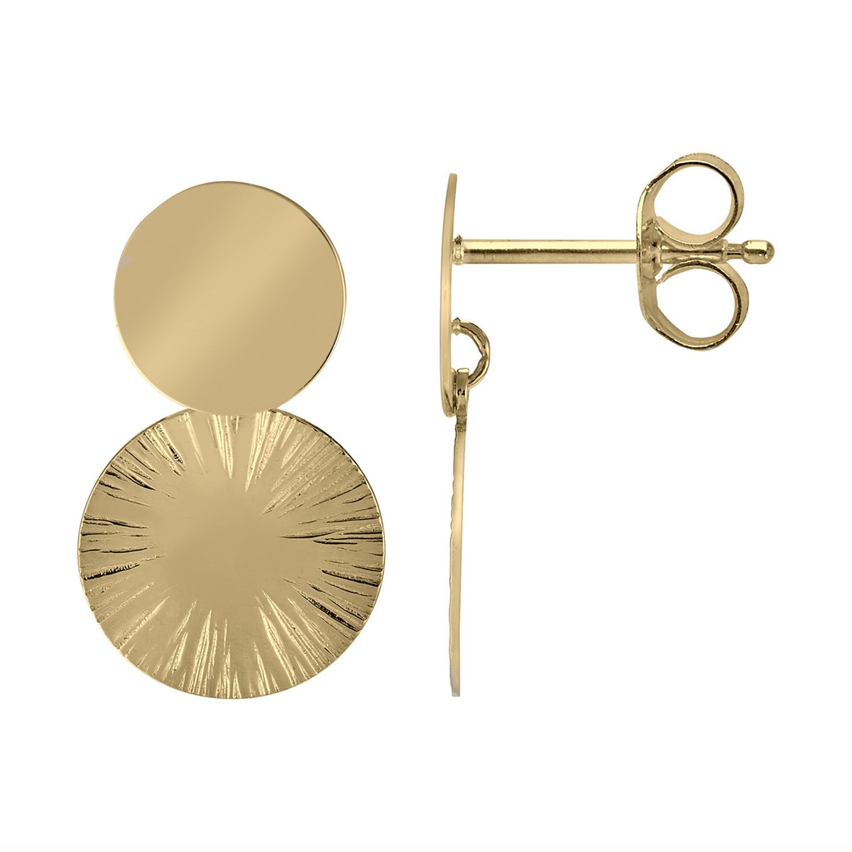 Boucles d'oreilles Brillaxis double pastille