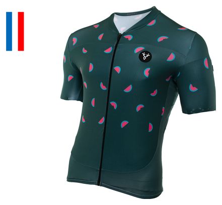Maillot Manches Courtes LeBram Ravito Vert Coupe Ajustée