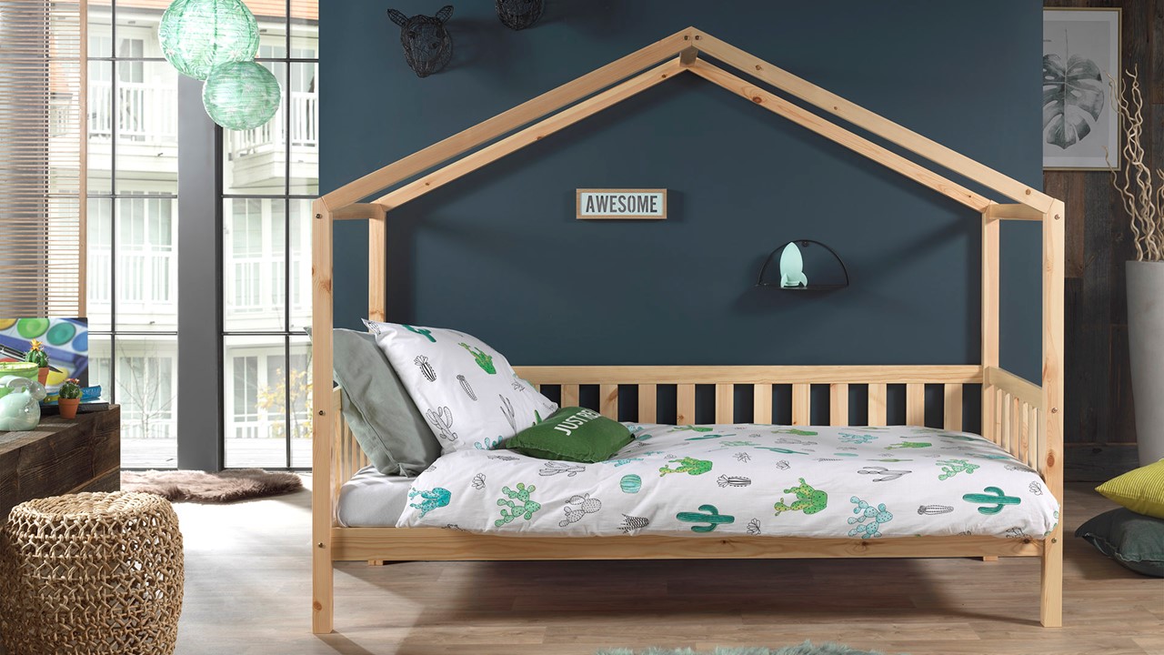 Huisbed Dallas met matras naturel