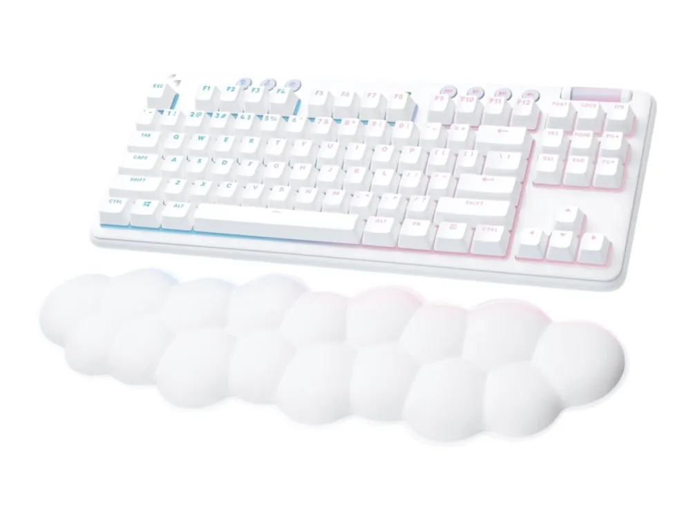 Logitech® | G715 - Tastatur - tenkeyless - bagbelyst - Bluetooth, LIGHTSPEED - layout: Nordisk - tastkontakt: Tactile - hvid