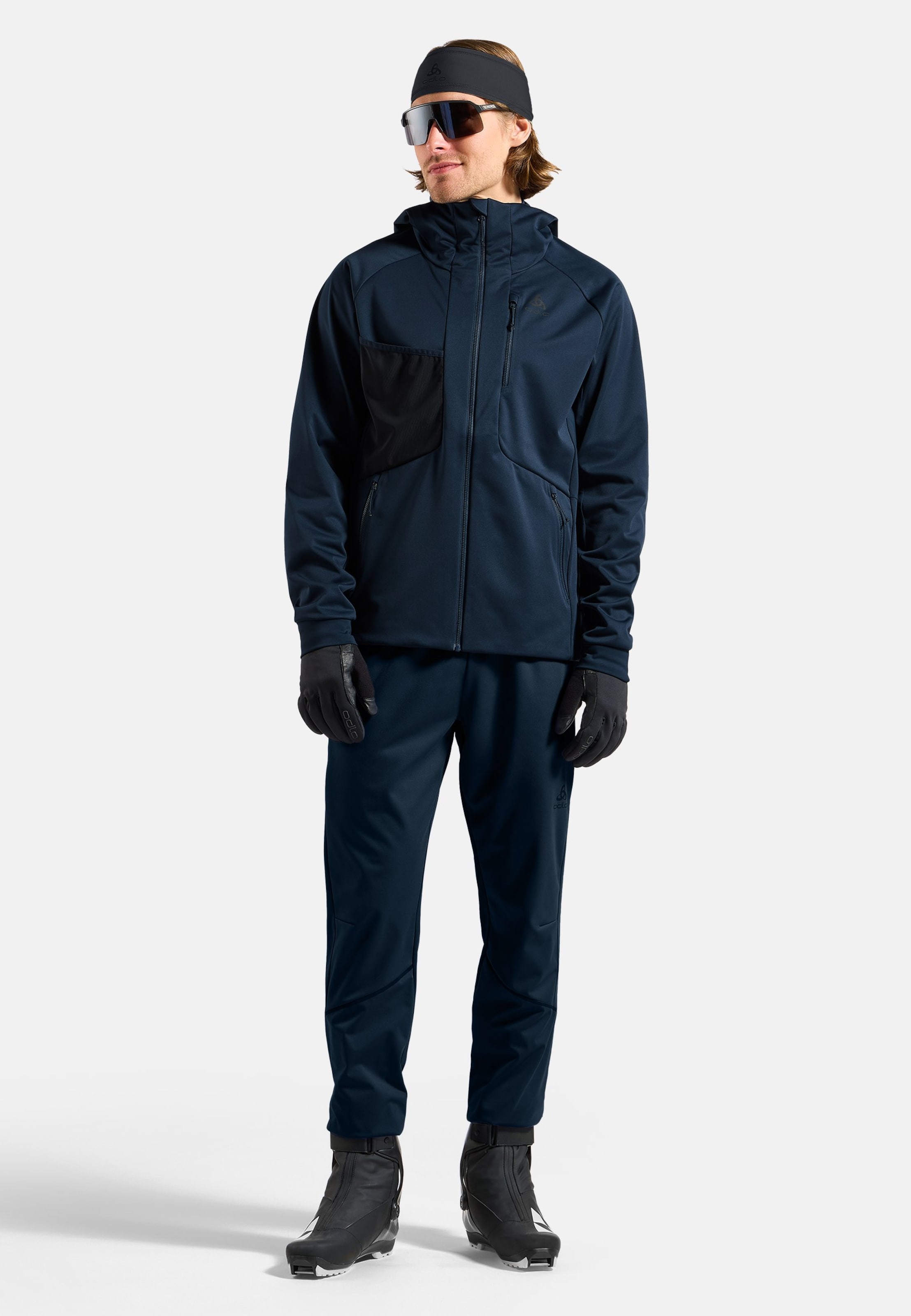 Winddichte Zeroweight X-Warm Langlaufjacke in dark sapphire