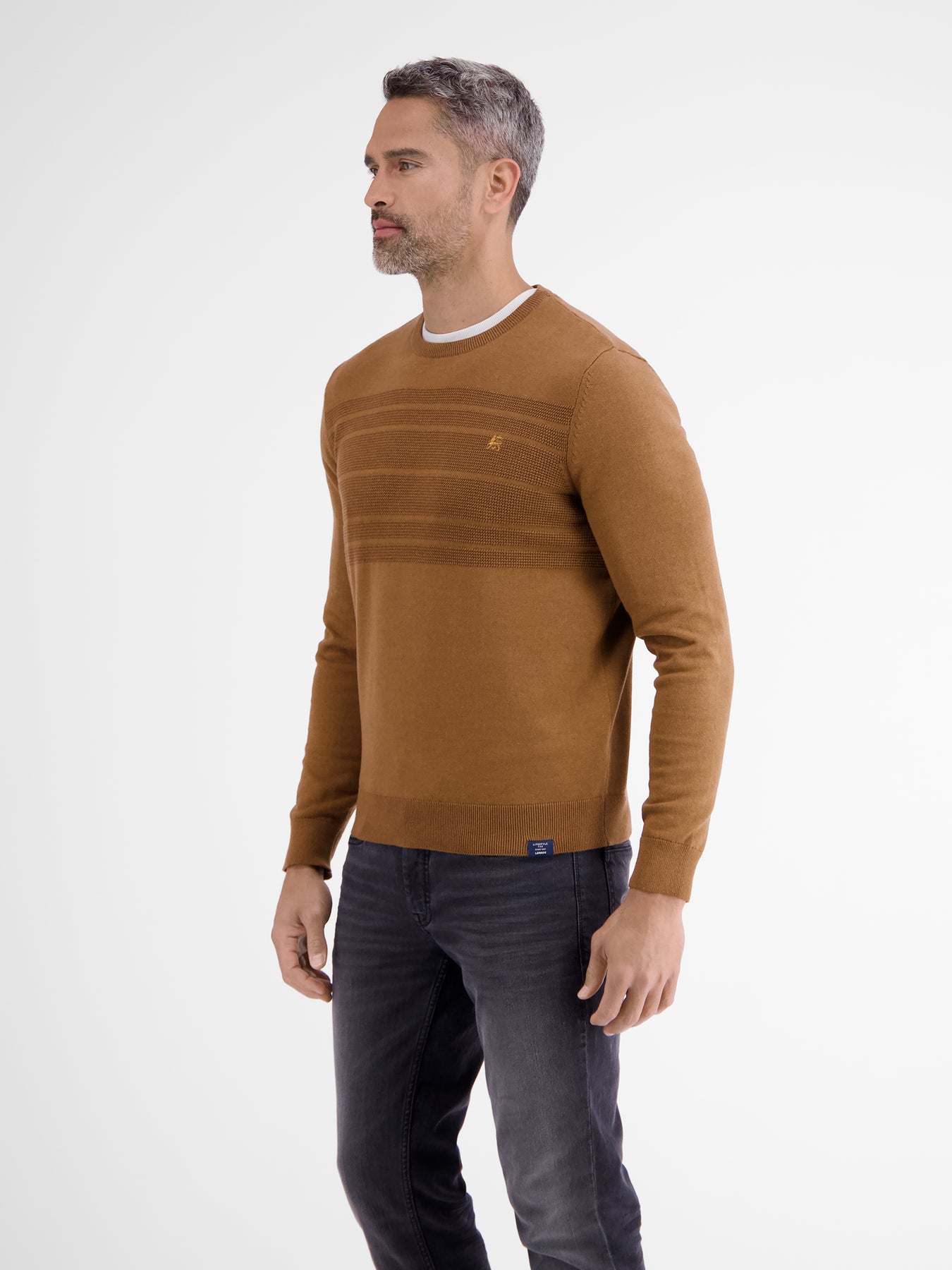 Strickpullover tonal gestreift