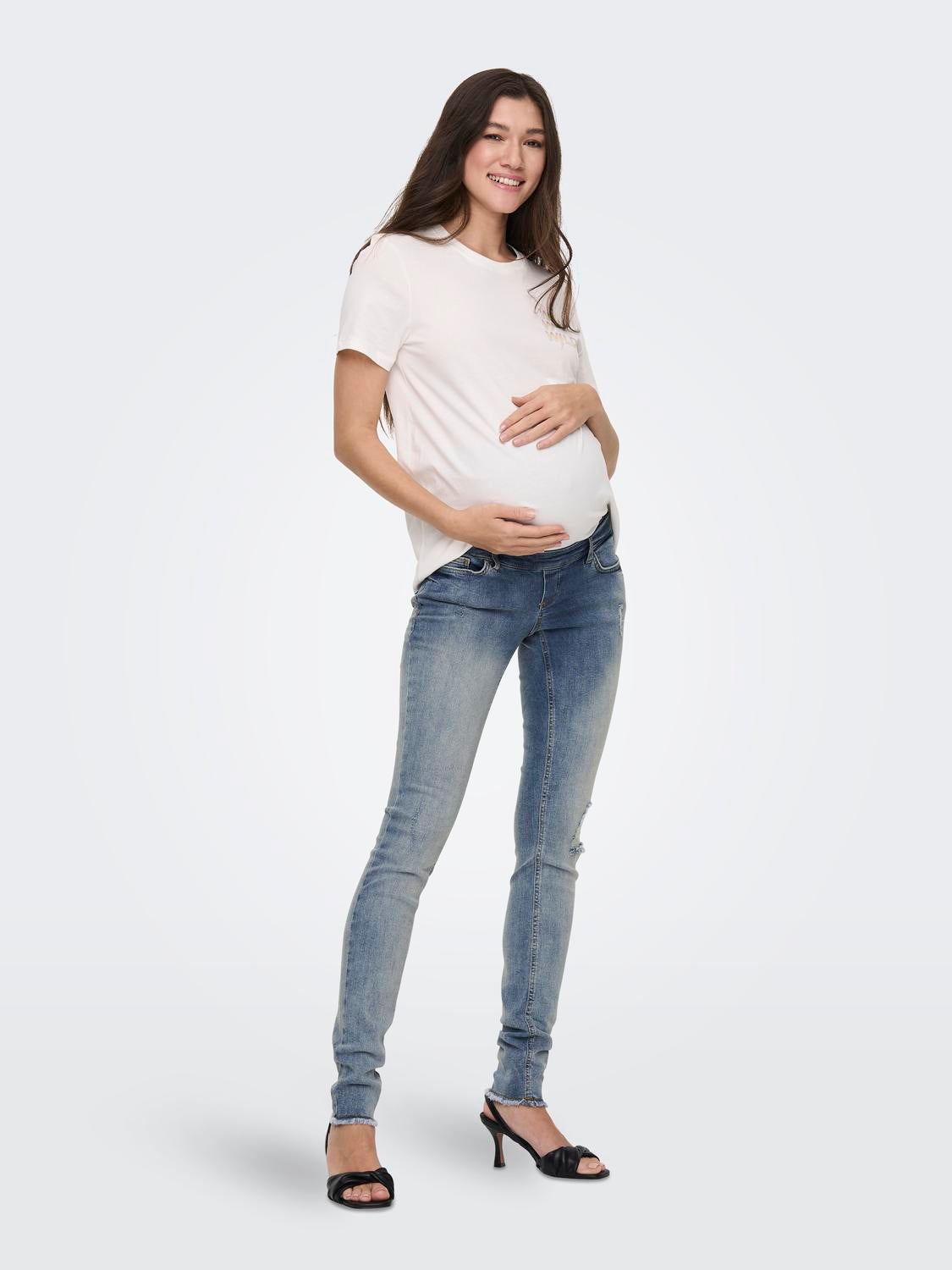 OLMBLUSH Mittlere Taille Skinny Fit Jeans Medium Blue Denim