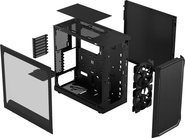 Fractal Focus 2 sort TG Clear Tint computerkabinet