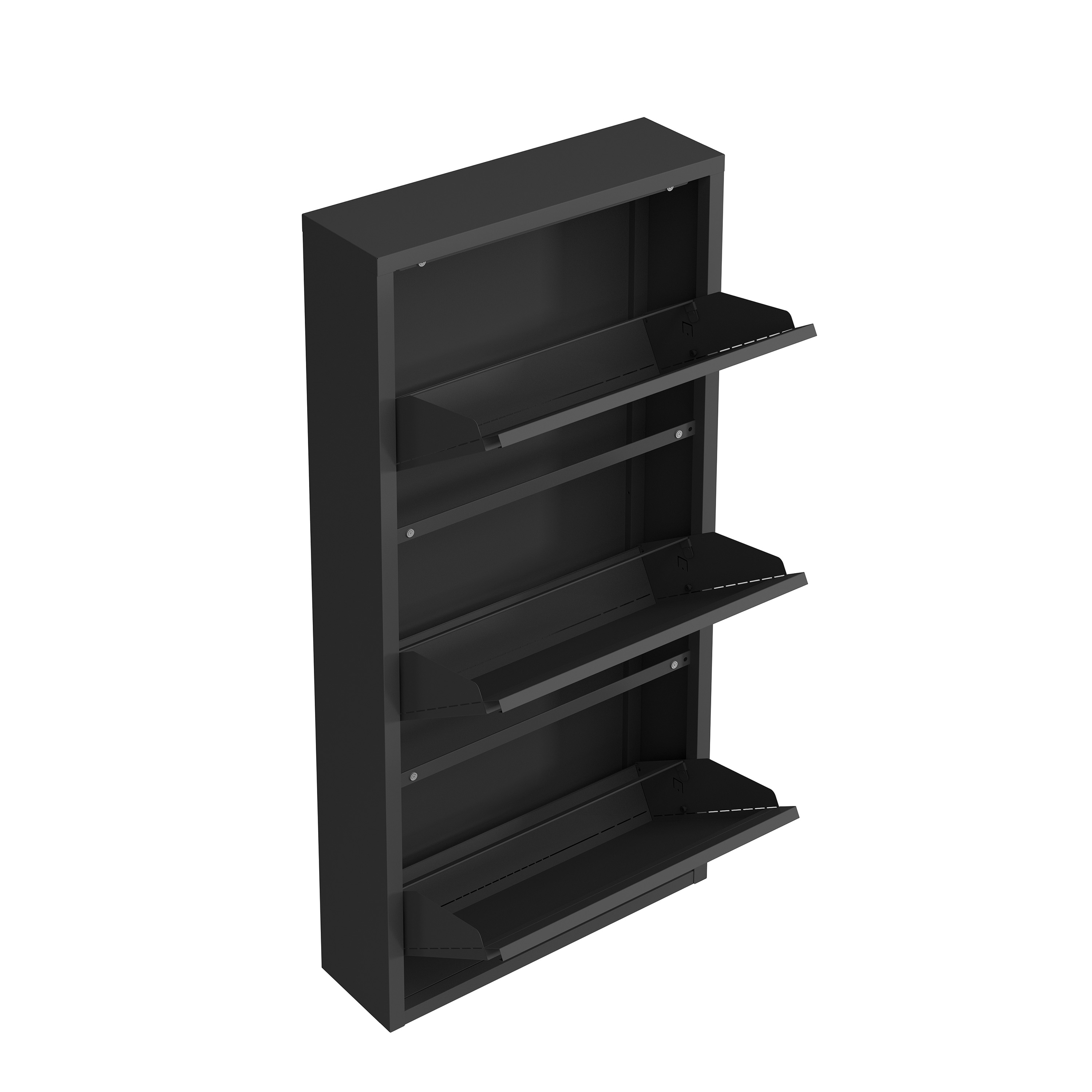 Schuhschrank Metall ROMEO 50 x 103 cm schwarz
