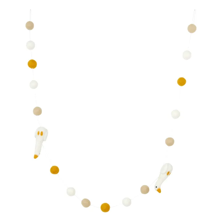 Calm Guirlande Oies | Blanc