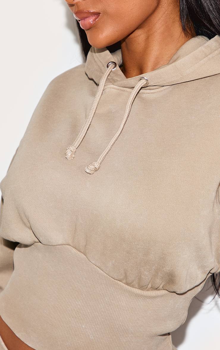 Moka Sweat À Casynthétiqueche Court Taille Froncée Shape
