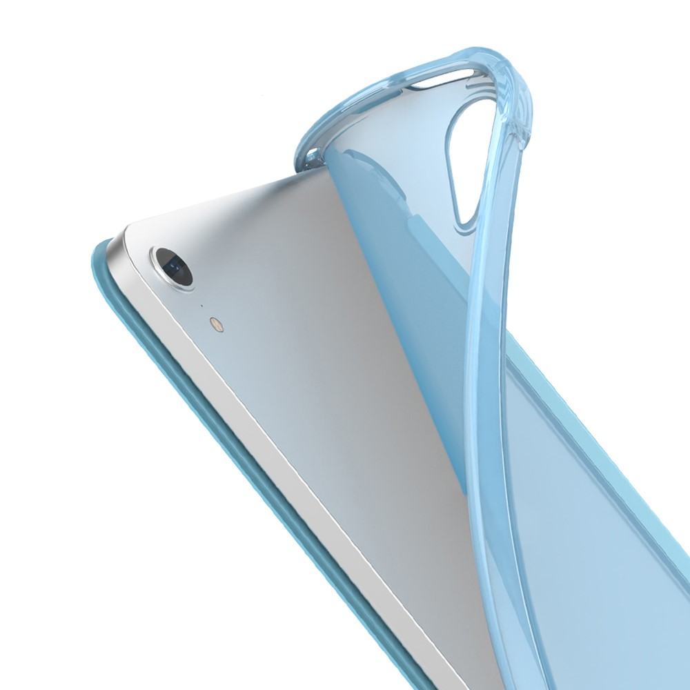 iPad Mini 7 (2024) / Mini 6 (2021) Leder Tasche Smart Case Hülle   Apple Pencil Halterung - Dunkelblau