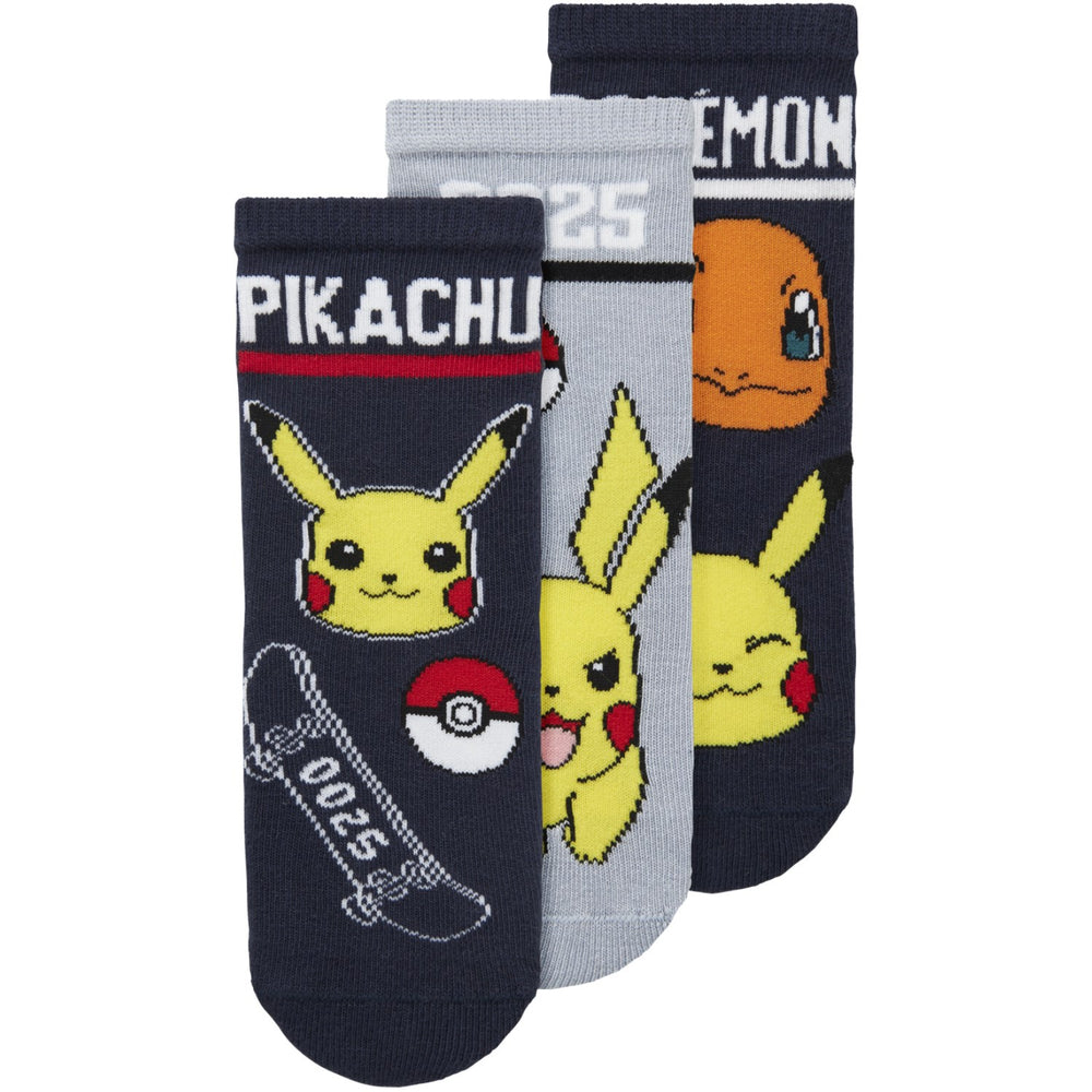 Køb Name It Navy Blazer Nmmsantiago Pokemon 3-Pak Strømper Sky