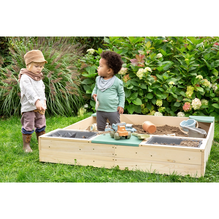 MUDDY BUDDY® Sandkasten Beach Rebel, natur-salbeigrün