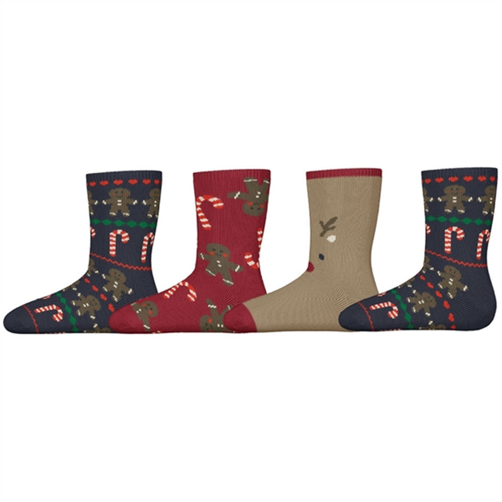 Jester Red Richristmas Strømper 4-pak