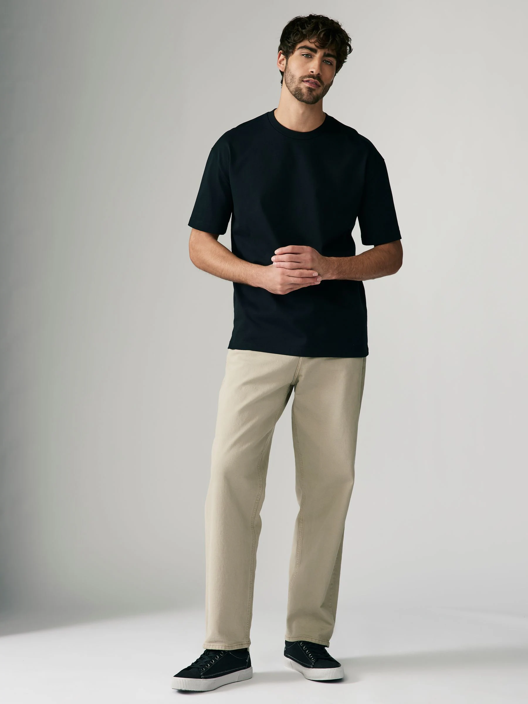 Zwart - Relaxed fit - Verpakking van 3 T-shirts van zware stof