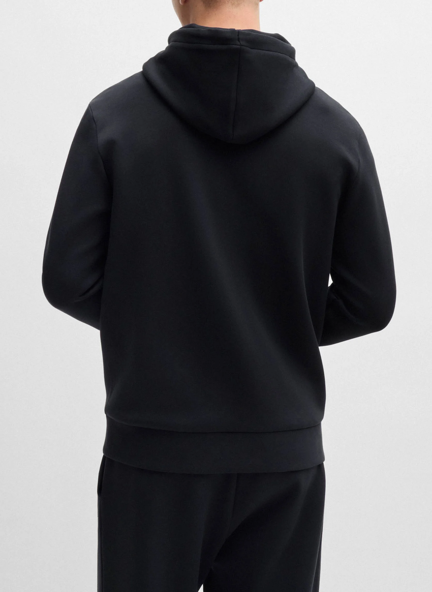 Sweat à capuche zippé en coton | Bleu