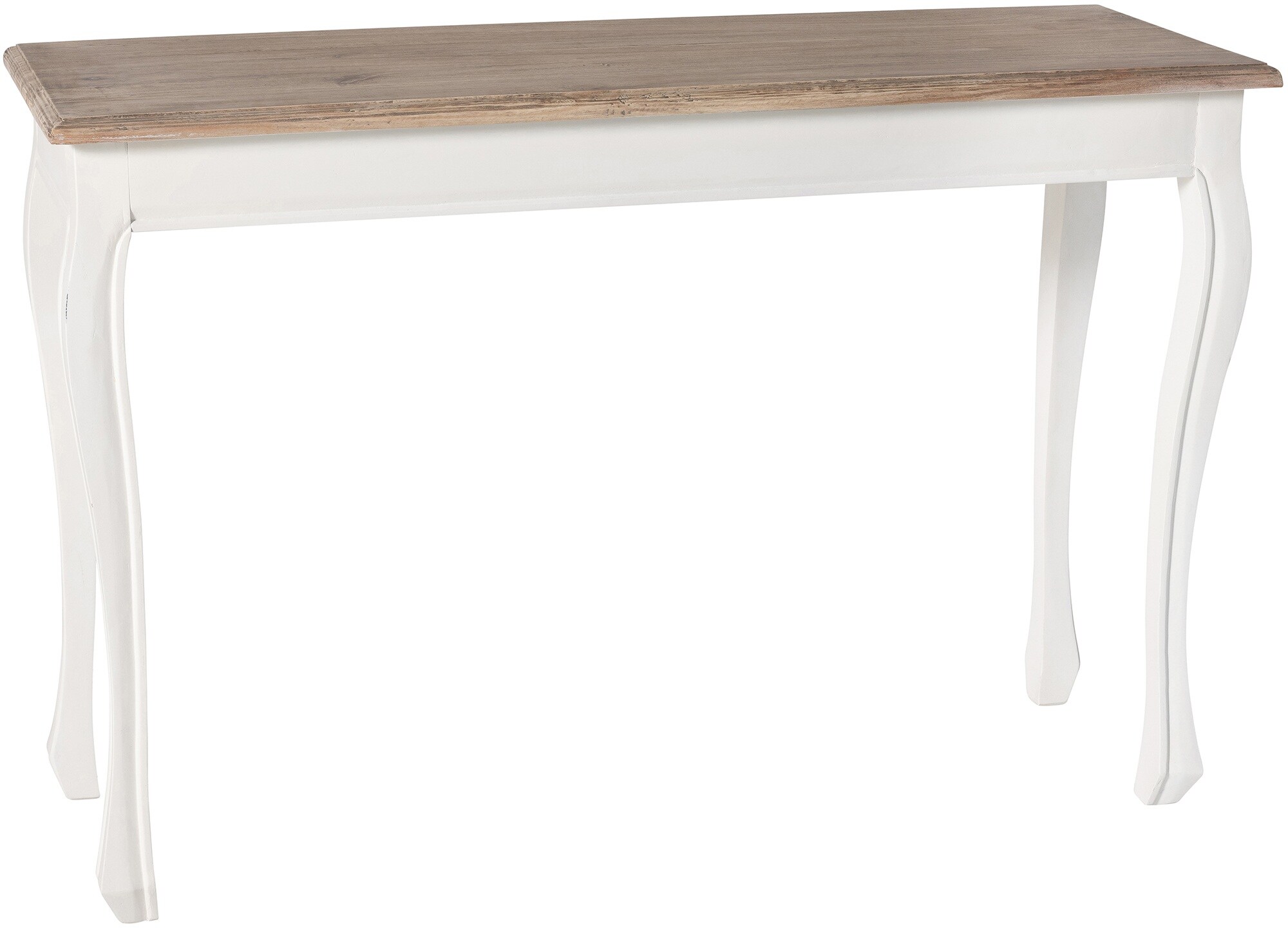 CLP Konsolentisch Balto I Beistelltisch Mit Massiv Holz Platte I Sideboard Für Flur Und Wohnzimmer I Anrichte In Shabby Chic