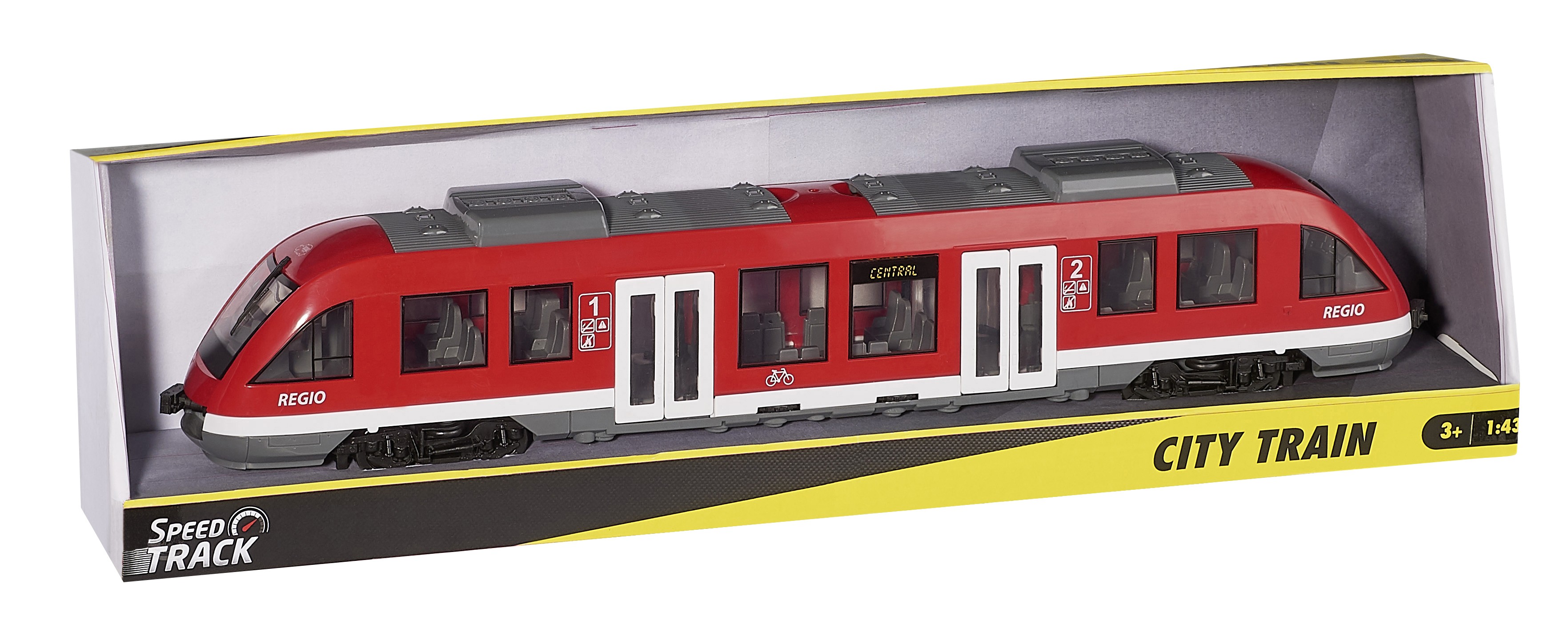 Speedtrack Train de ville rouge - L : 45 cm - Echelle: 1/43