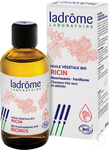 Ladrôme Ricin Huile Végétale Bio Nourrissante Et Fortifiante Cheveux Très Secs Et Abîmés 100ml