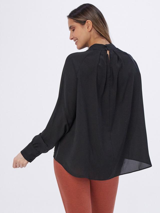 Bluse mit Stehkragen