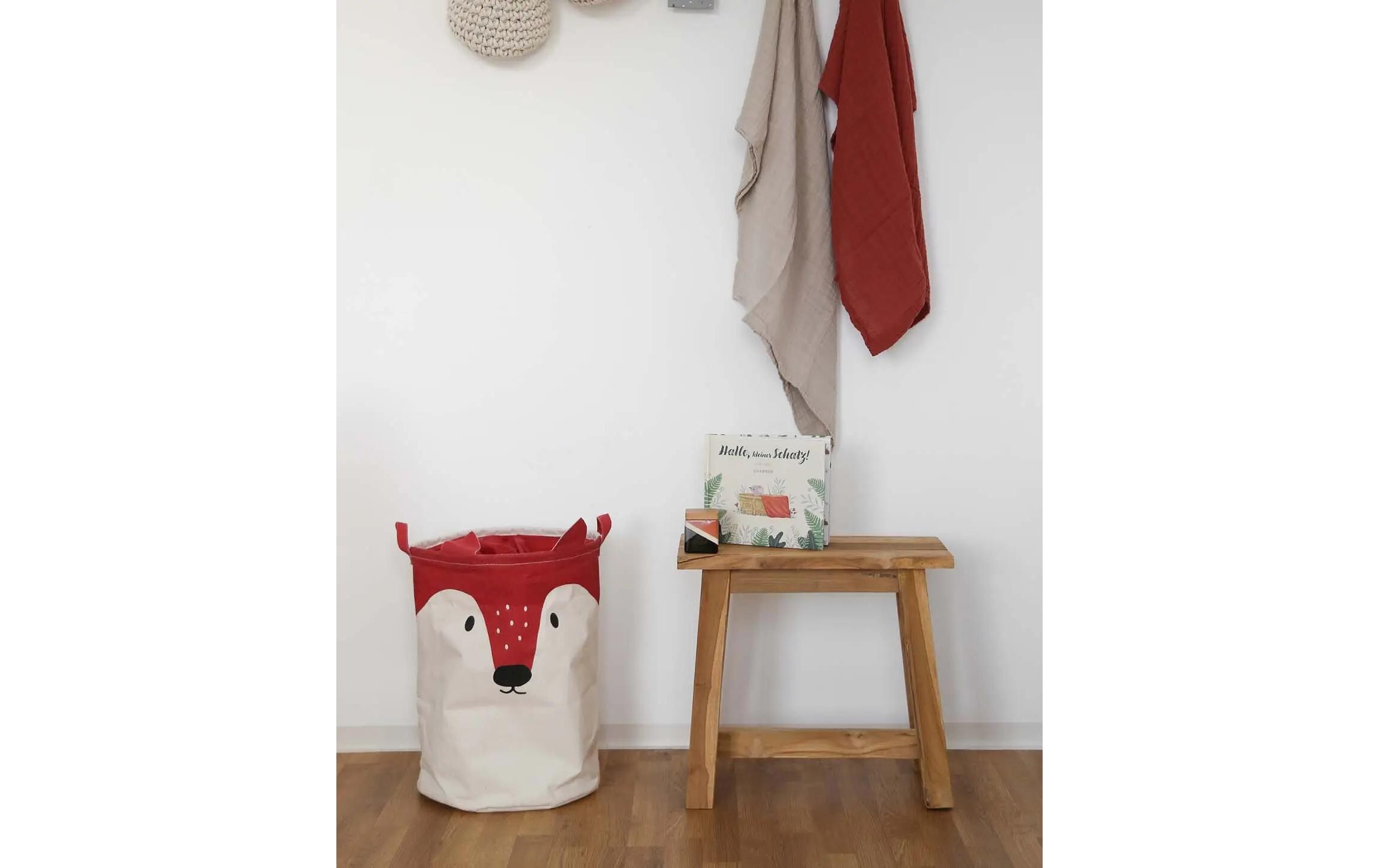 Aufbewahrungskorb Fuchs Beige/Rot, 47 cmKinder Aufbewahrungskorb