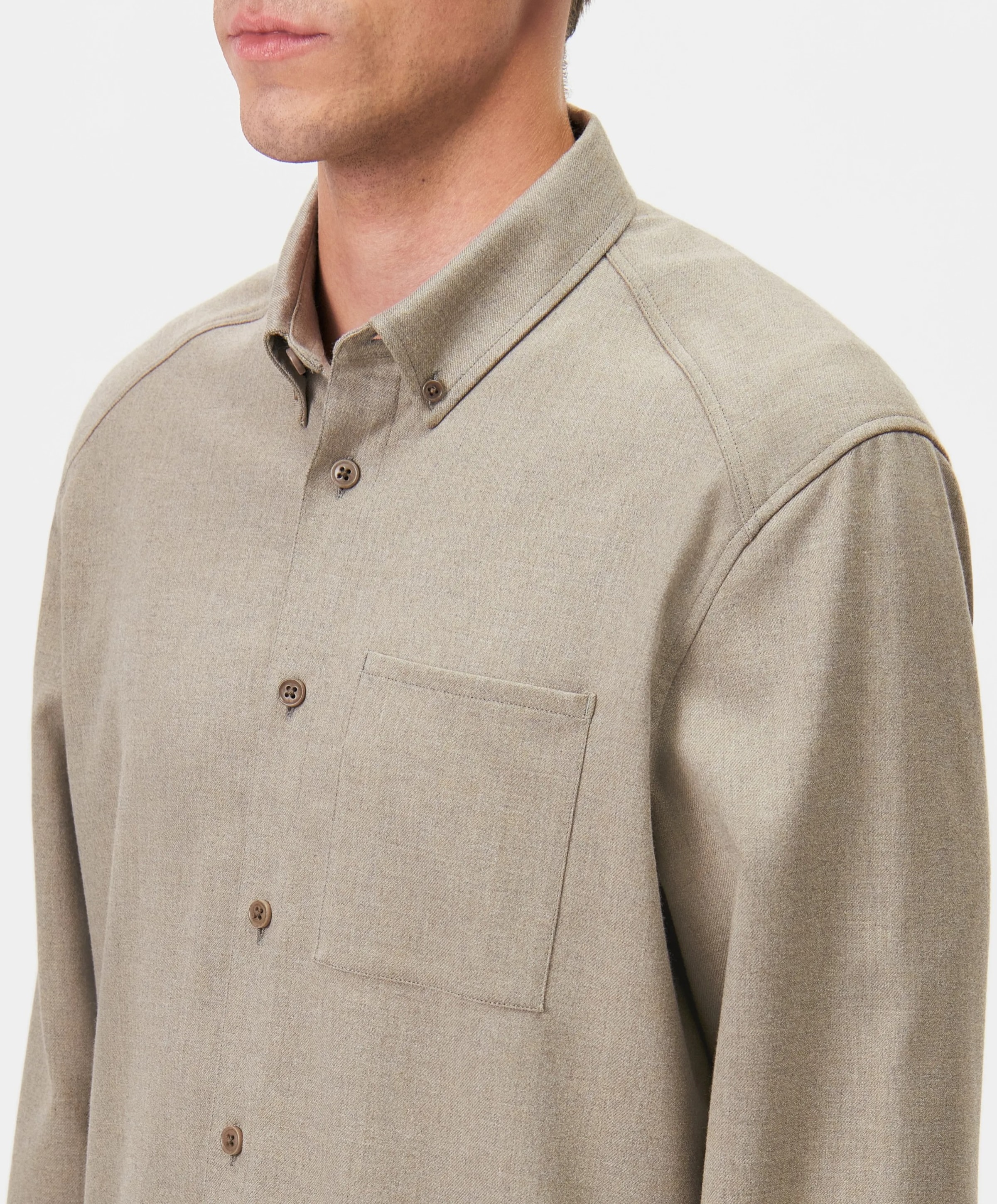Drykorn Heren overhemd lange mouw beige