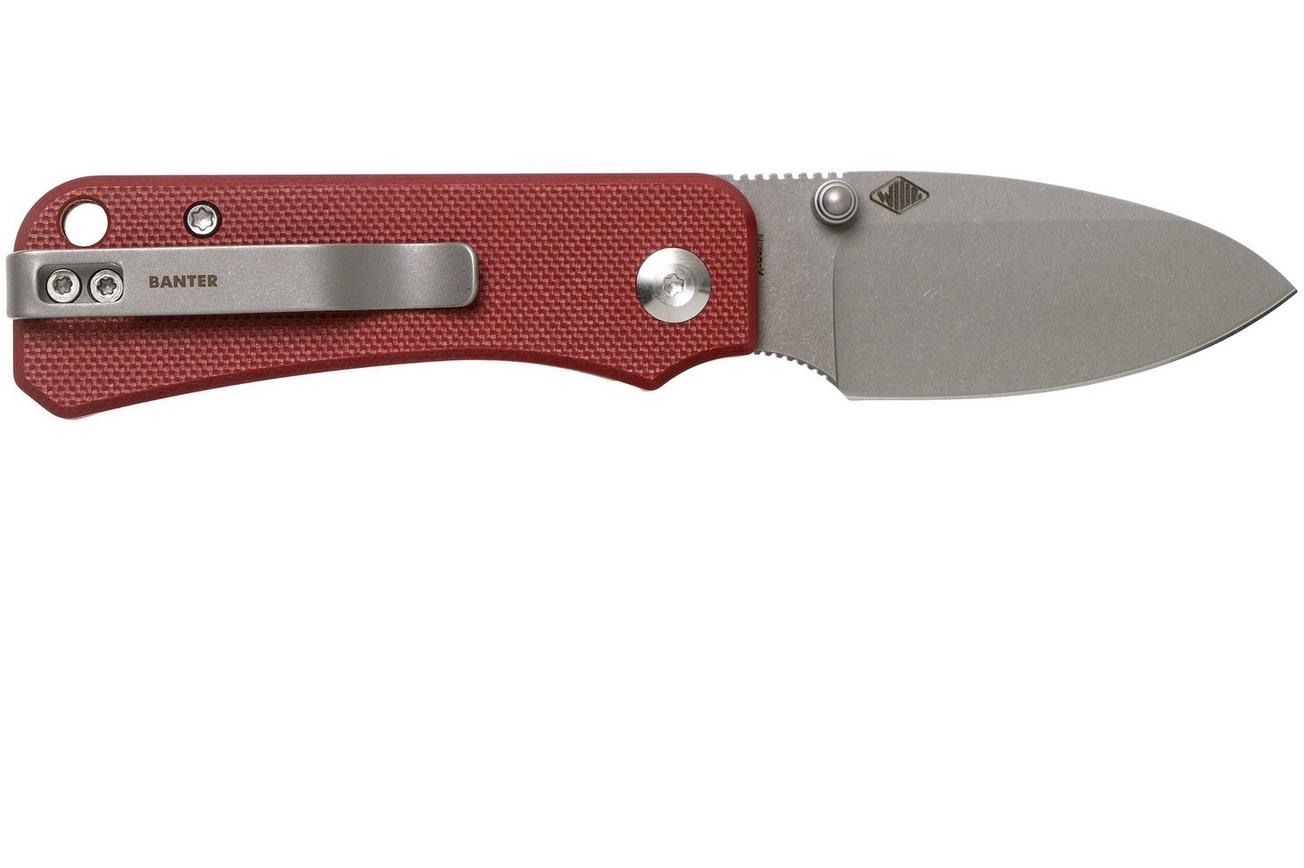 Civivi Baby Banter C19068S-6 Burgundy G10, Stonewashed zakmes, Ben Petersen design