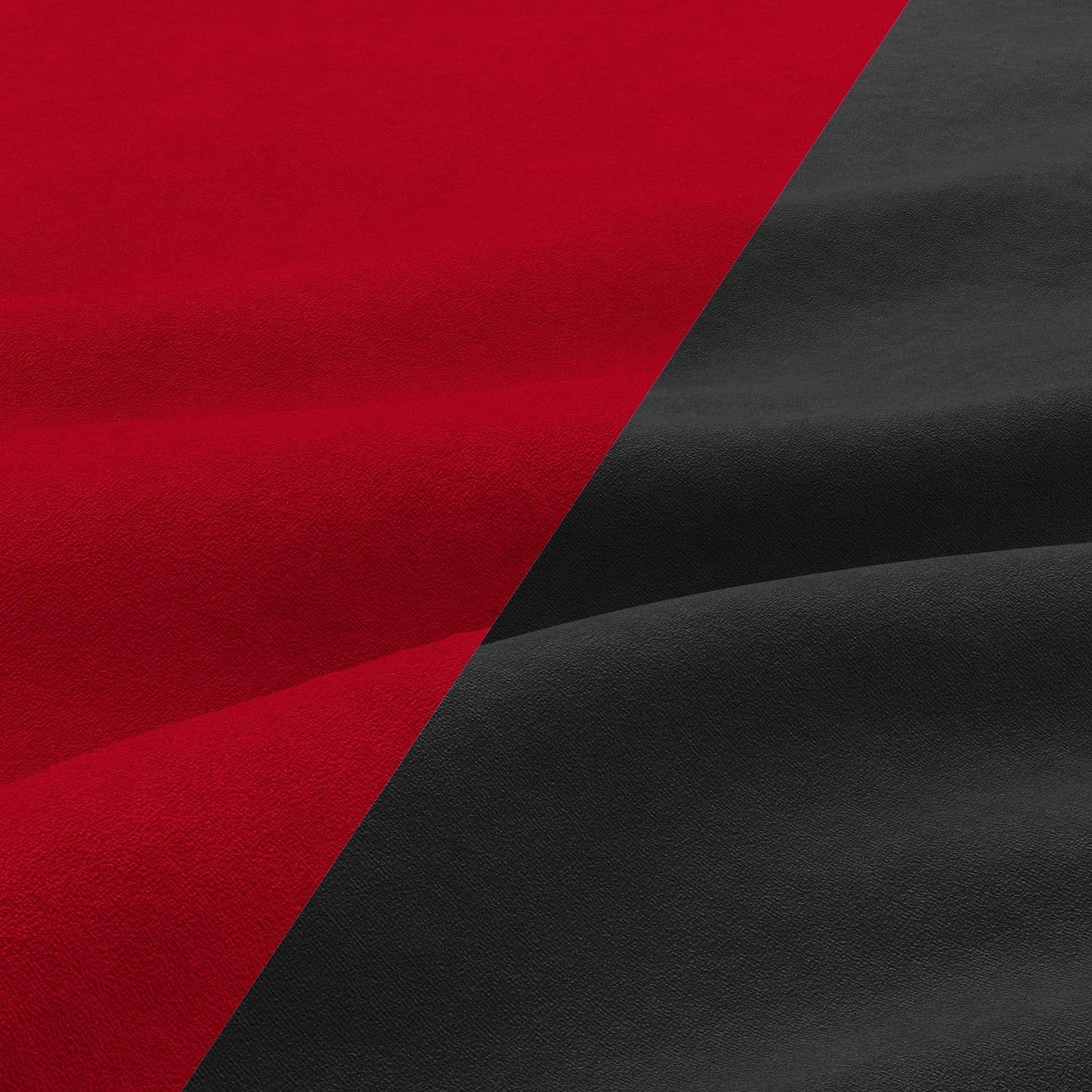 Mebligo - Sofa 3-Sitzer NOLA mit Schlaffunktion und Bettkasten, Schaum, schwarz + rot