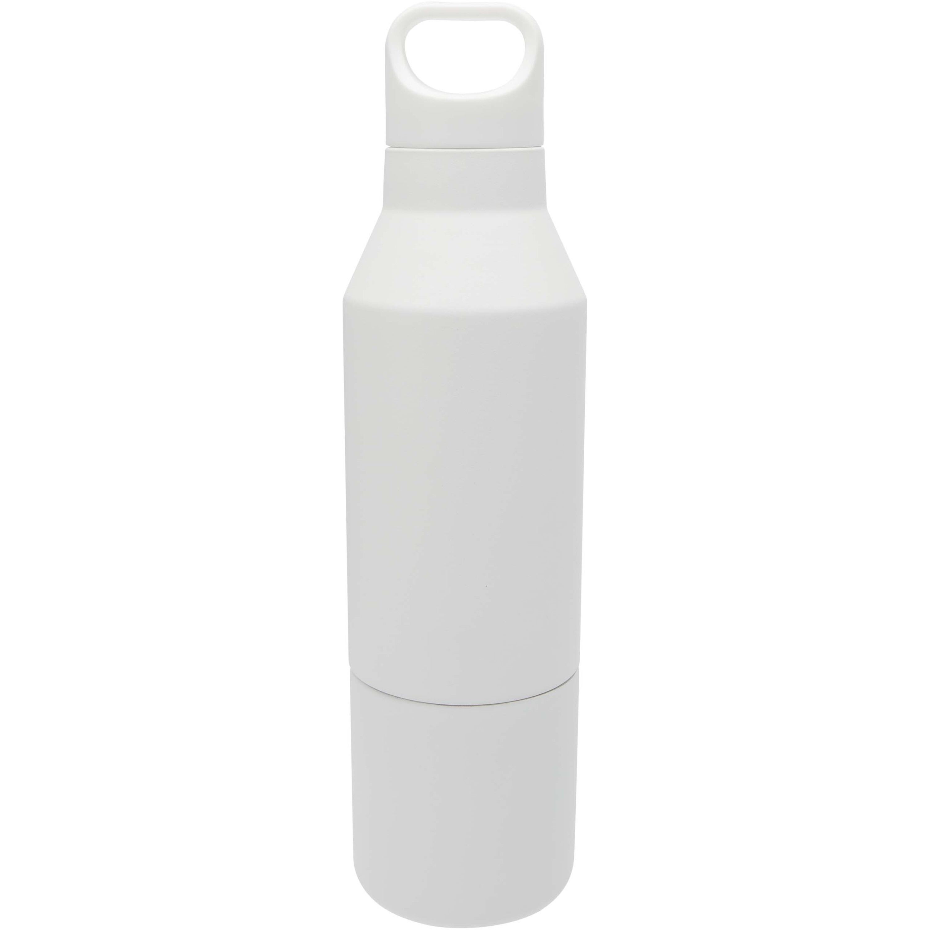 PF Concept 100840 - Bouteille isotherme Odessy de 600 ml en acier inoxydable recyclé RCS avec gobelet de 300 ml