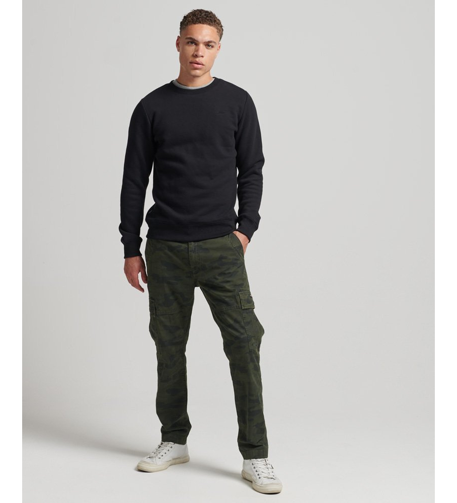 Moletom Superdry Essential Logo com gola redonda - Preto