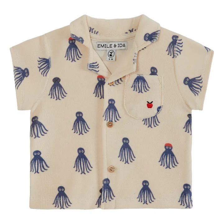 Emile et Ida Chemise Eponge Octopus | Bleu