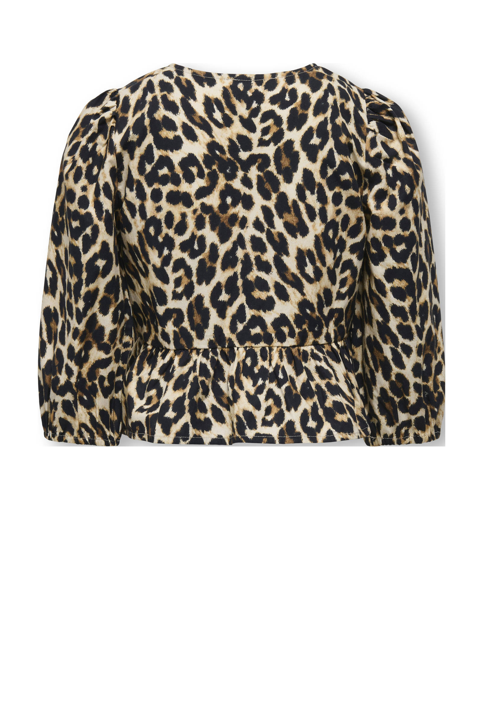 ONLY blouse KOGCLARA met panterprint beige/zwart