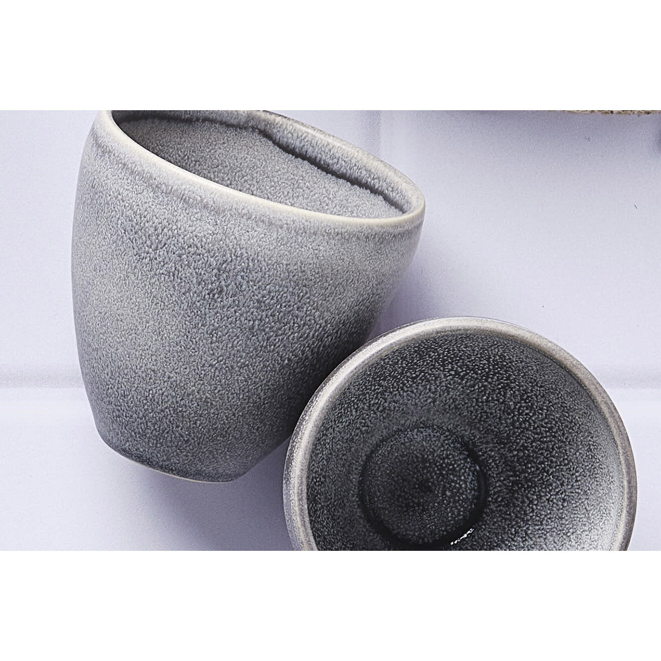 Bjorn 6 Tasses en Grès Stone gris clair - 15 cl