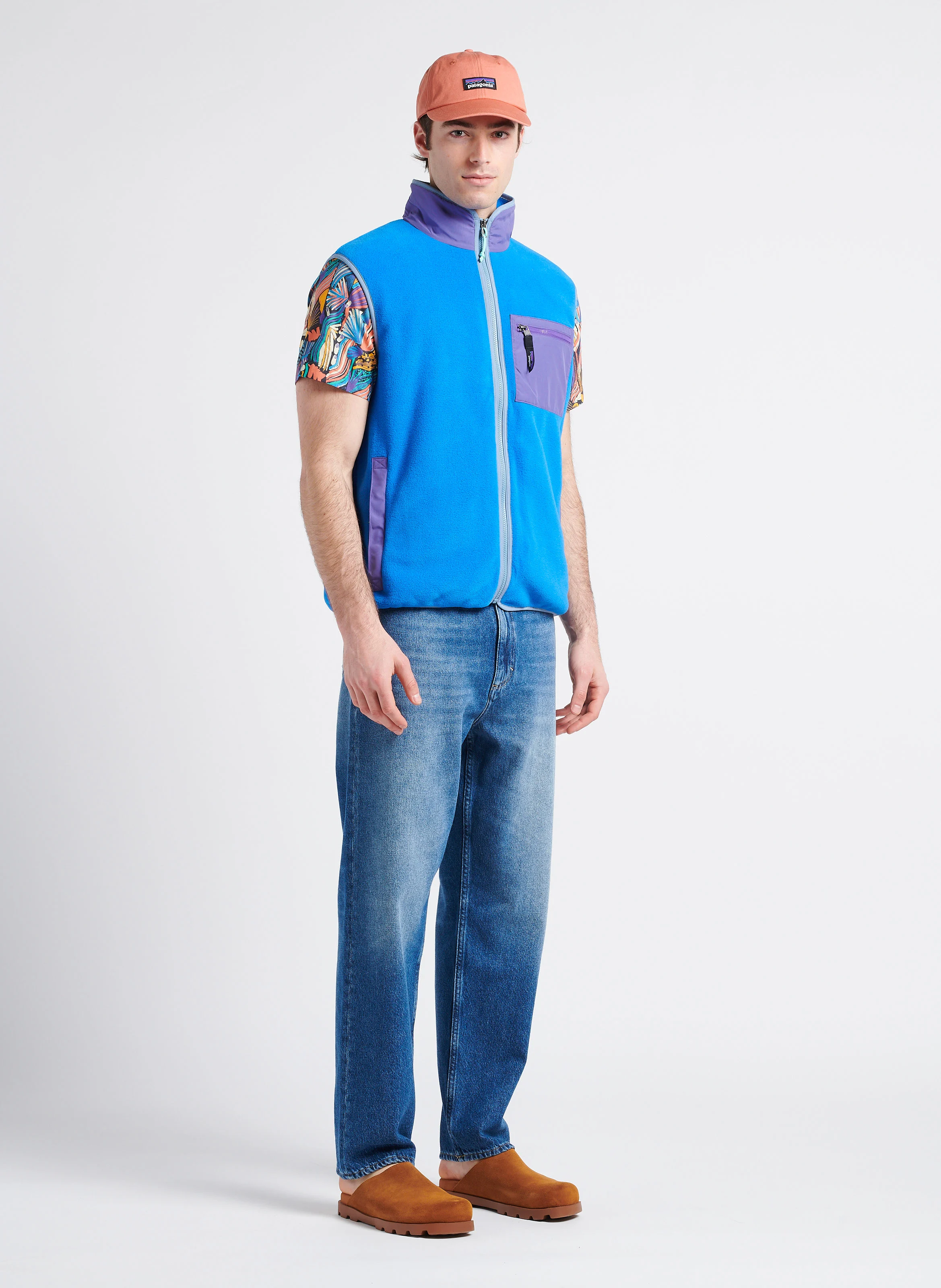 M'S SYNCH - Polaire col montant| Bleu