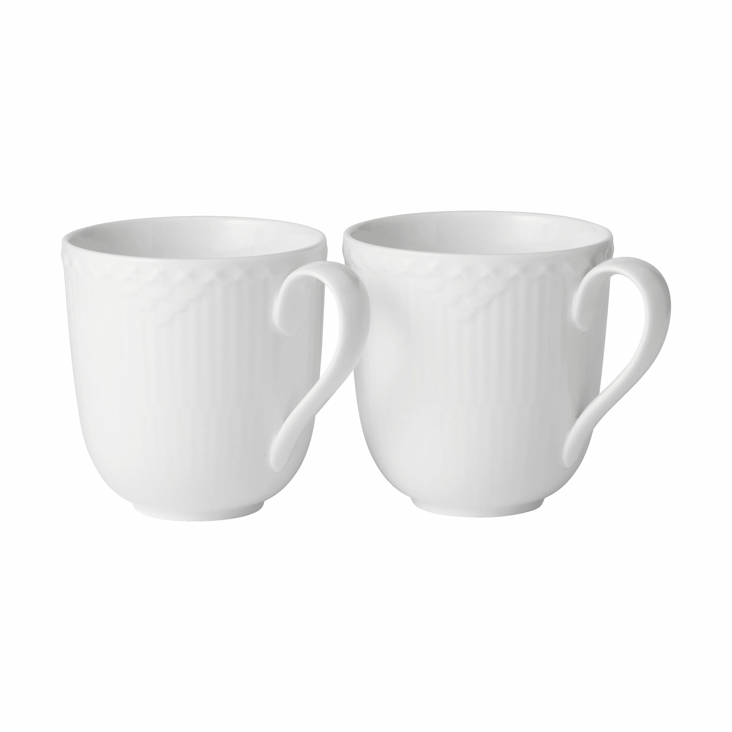 Royal Copenhagen Hvid Halvblonde Krus - 2 stk.