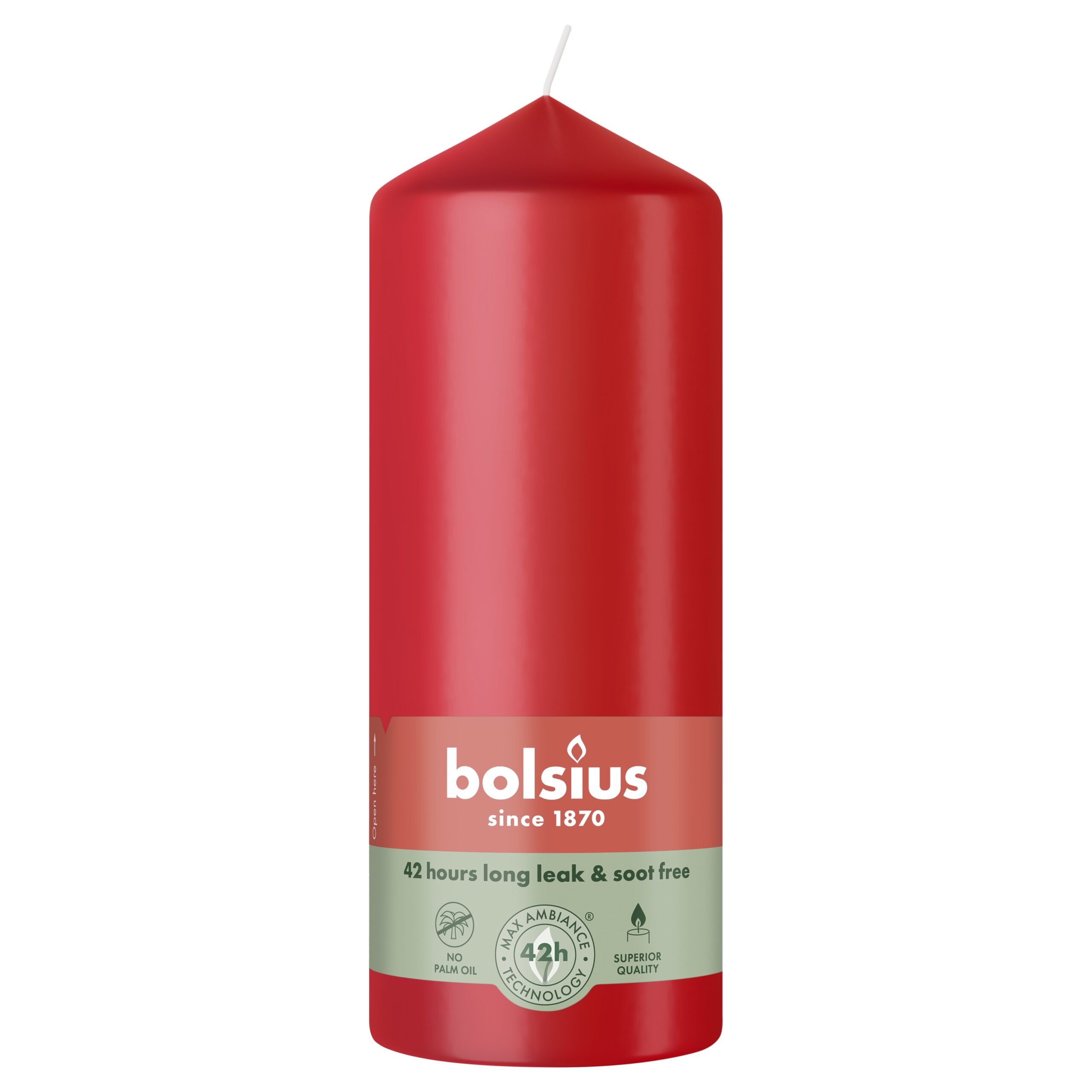 Bolsius Stompkaars 150/58 Delicate Red (1 stuk)