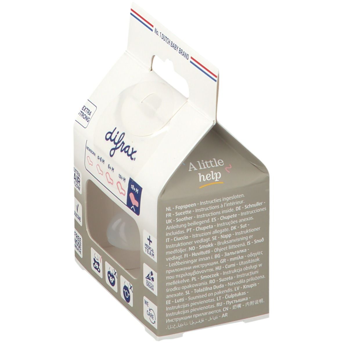 difrax® Dental Schnuller 18+ Monate Honey