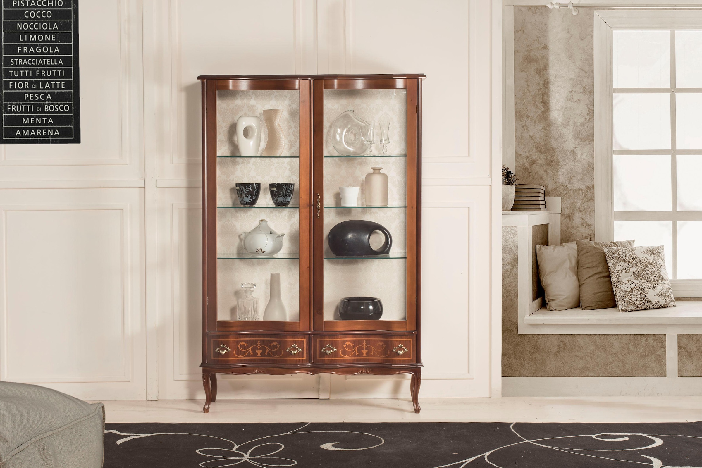 Home affaire Vitrine »PUCCINI 563« Höhe 170 cm