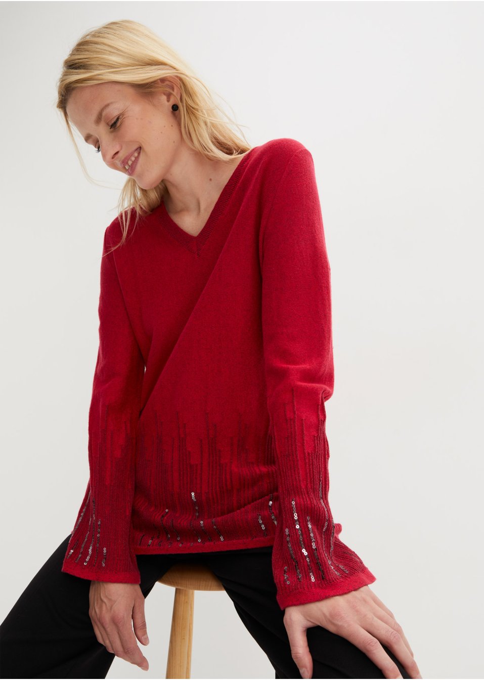 Pull à dégradé de couleur métallique