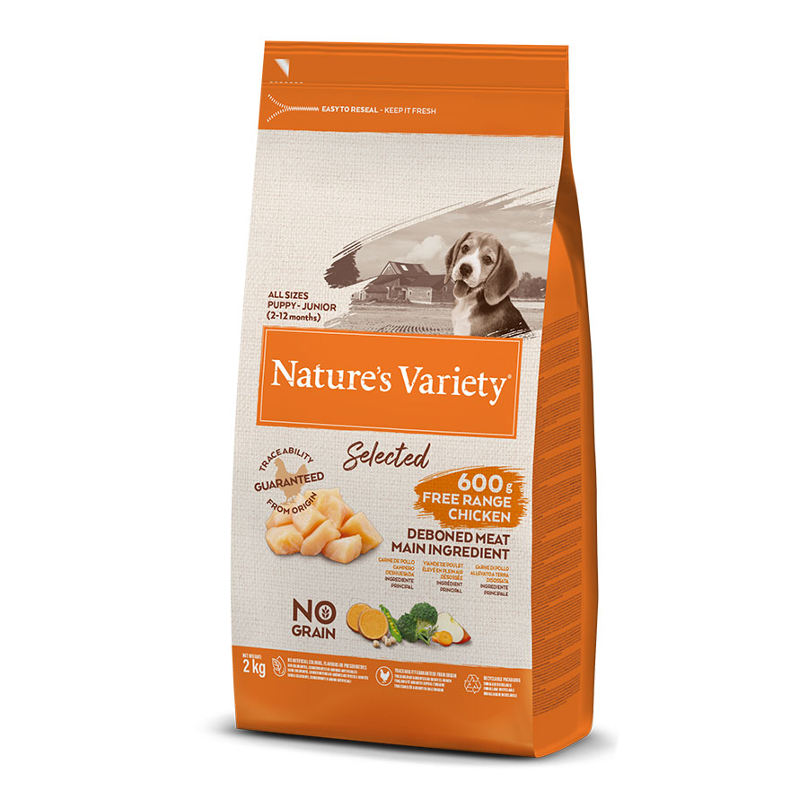 Ração para filhotes Nature's Variety Selected Chicken