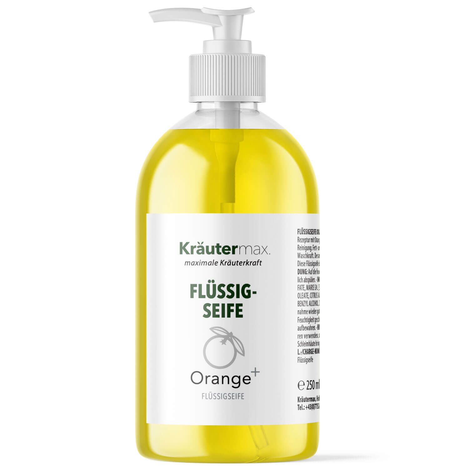 Kräutermax Flüssigseife Orange plus Meersalz