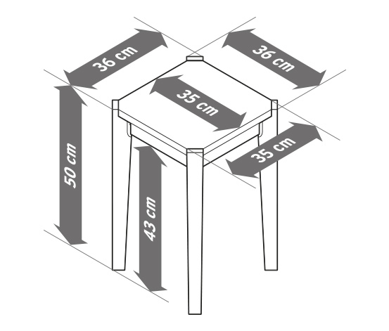 Hocker aus Eschenholz