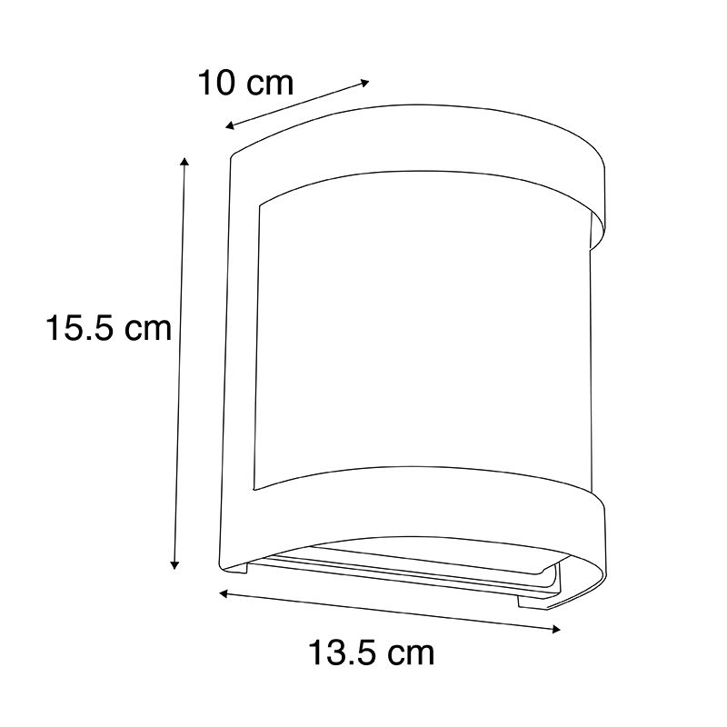 Moderne buitenwandlamp RVS IP44 - Mira