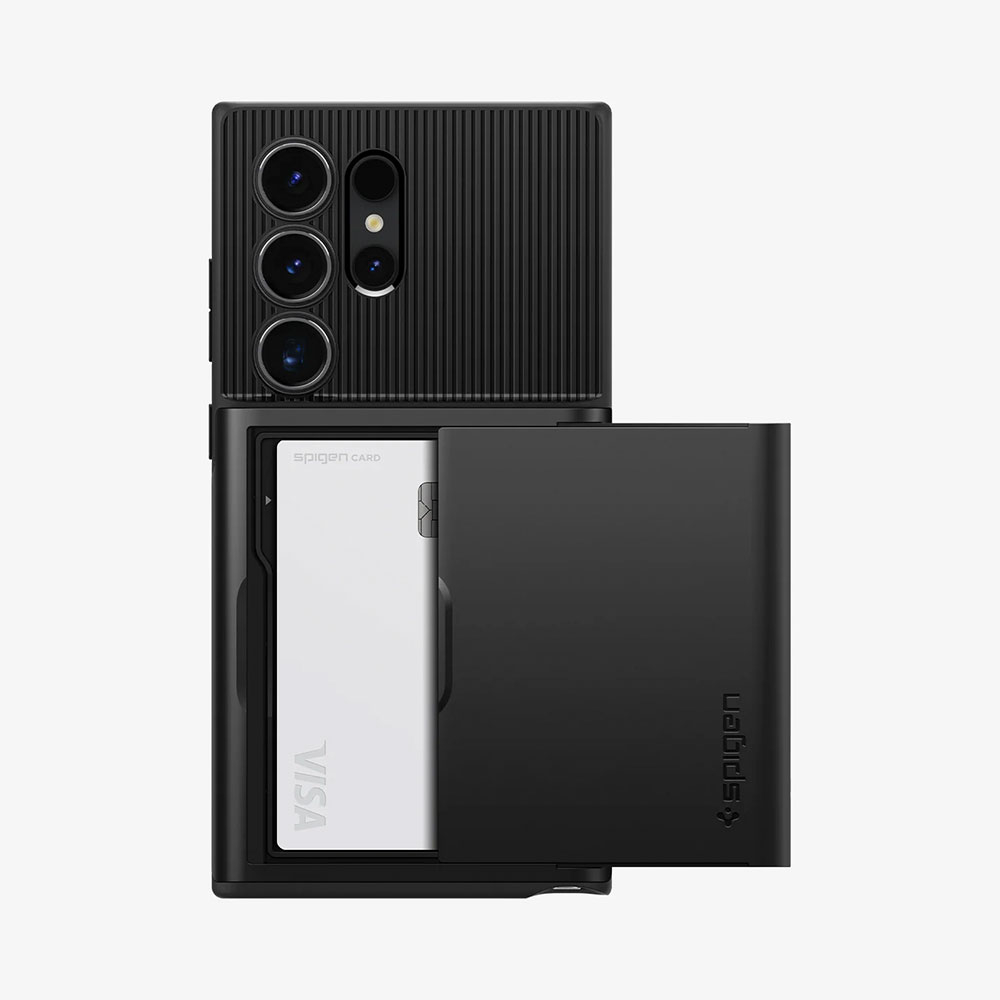Samsung Galaxy S24 Ultra Slim Armor CS Case Hülle   Kartenfach (ACS07306) - Schwarz