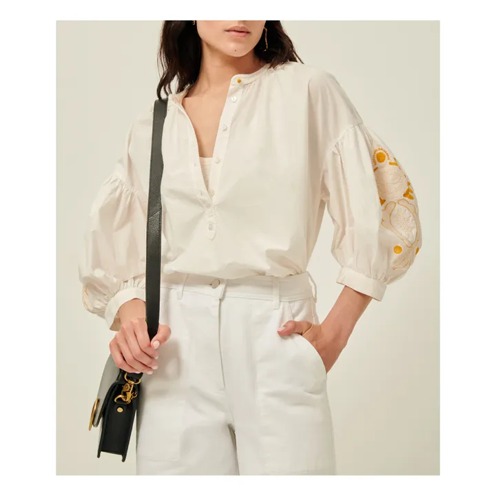 Sessùn Blouse Brodée Lohafolk | Ecru