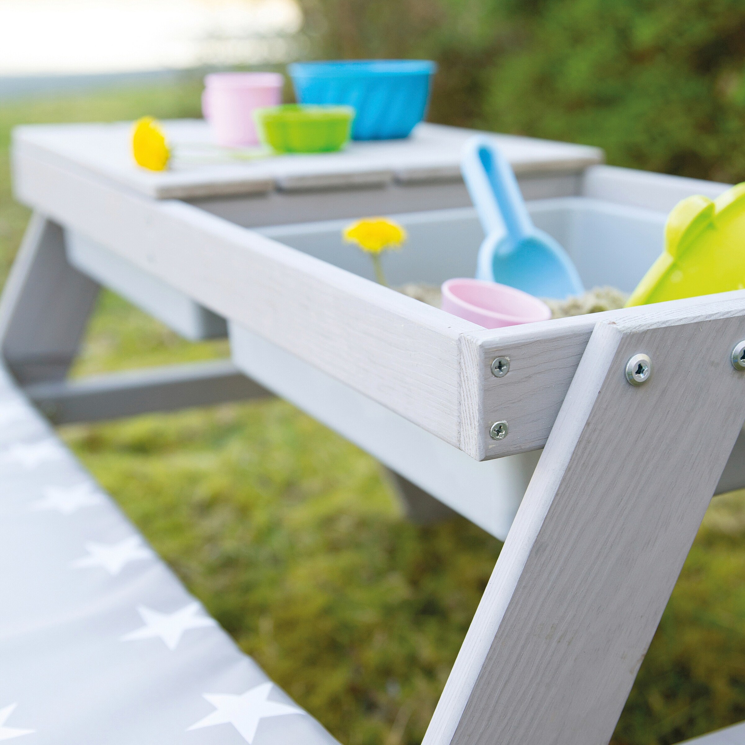 roba Kindersitzgarnitur Outdoor + mit Spielwannen und Bankkissen Little Stars