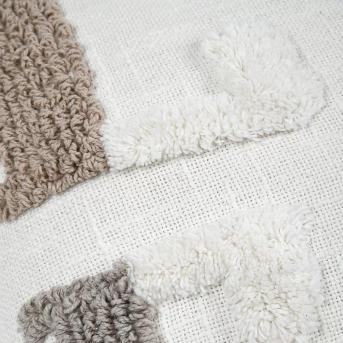 Coussin carré coton (45 x 45 cm) Joanny Blanc