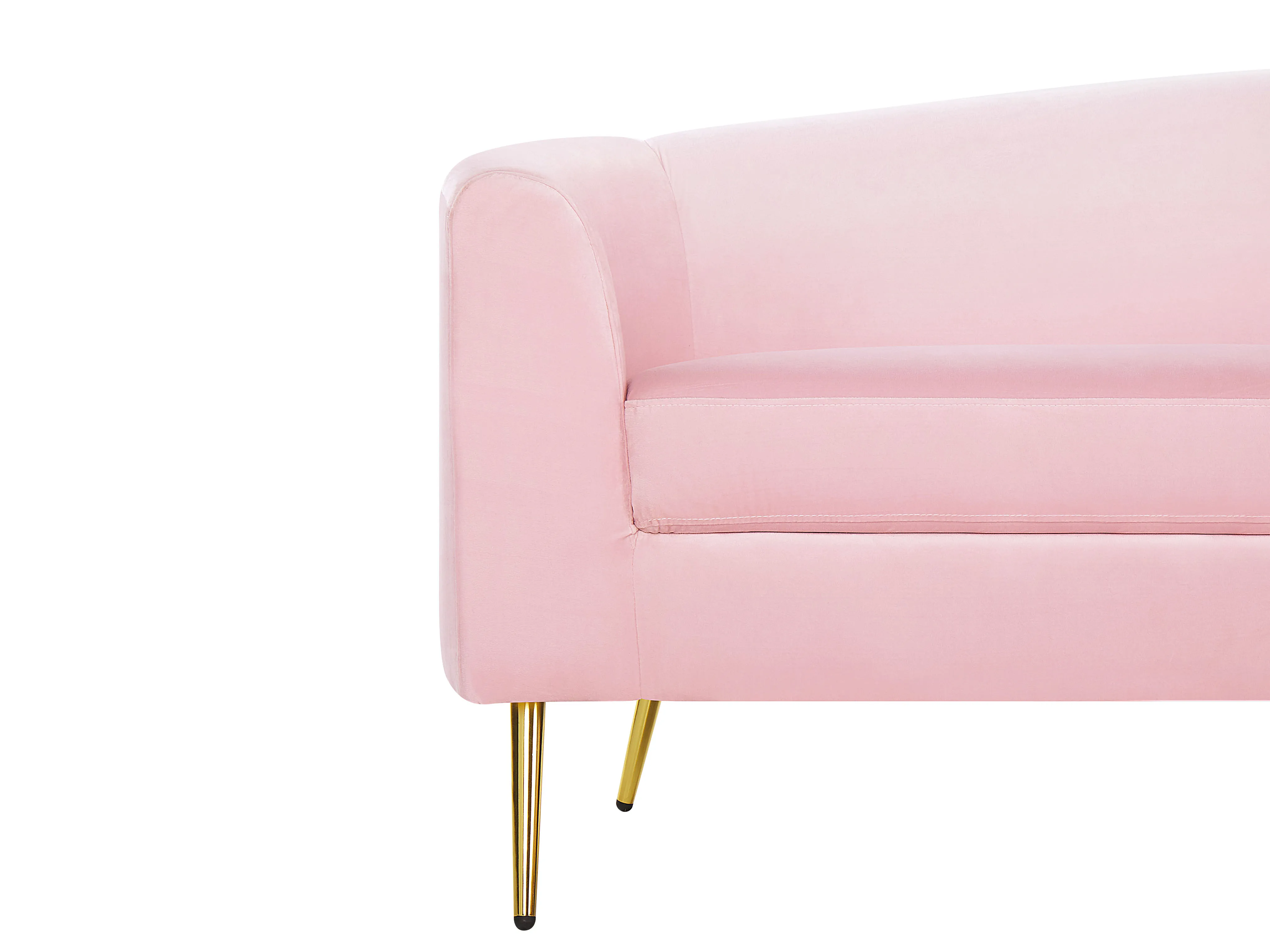 Halfronde bank 4-zits MOSS Fluweel Roze