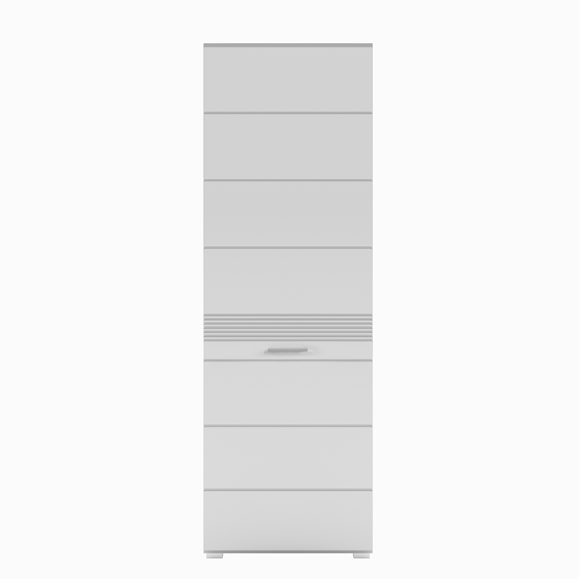 Garderobenschrank LINUS - weiß Hochglanz - 55 cm