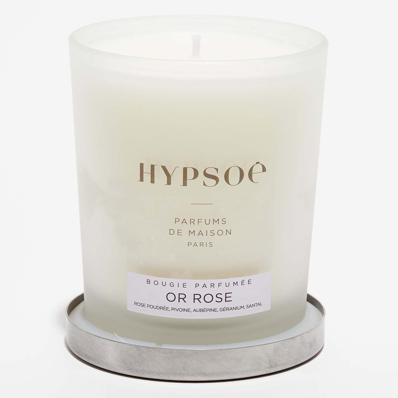 Hypsoé Bougie parfumée Silver Cover Or Rose - 1 mèche 50h