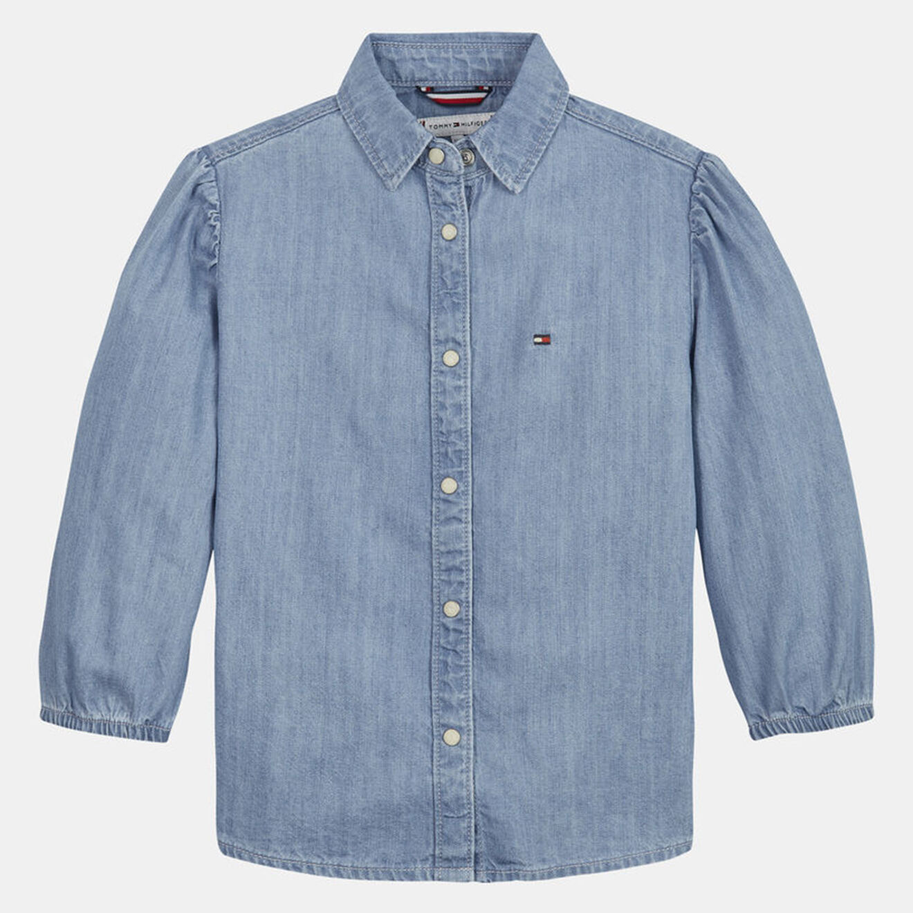 Tommy Hilfiger Chemise en Jean en Coton mélangé denim bleu